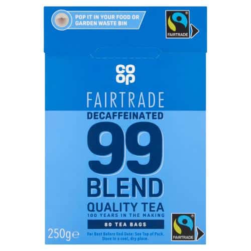Coop decaff Co-op Decaffeinated 99 Blend Fairtrade Tea 80's – Image 1